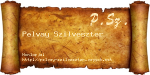 Pelvay Szilveszter névjegykártya